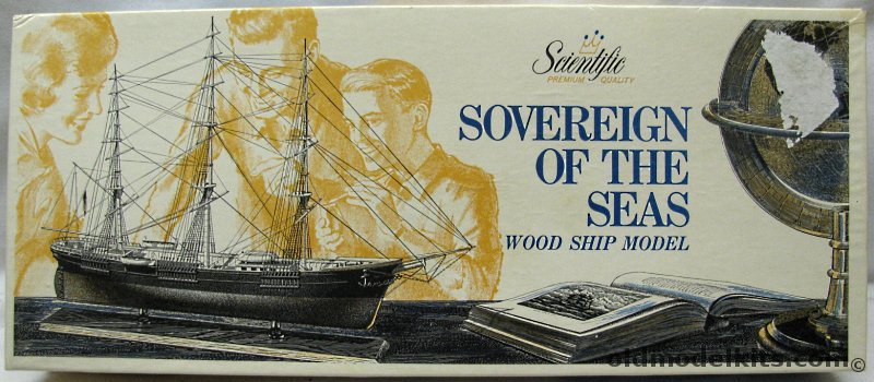 Scientific Sovereign of the Seas - 23.75 Inch Long Wooden Ship Model  - Re-Boxed, 165 plastic model kit